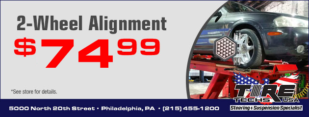 $74.99 Two (2) Wheel Alignment Special